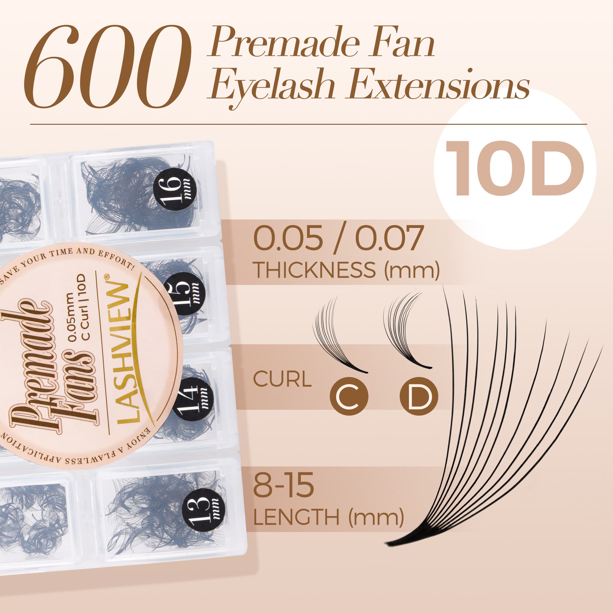 Premade Lash Fans 0.05mm