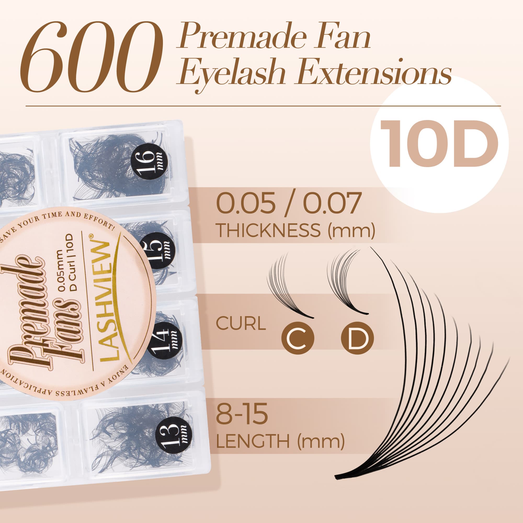 Premade Lash Fans 0.05mm