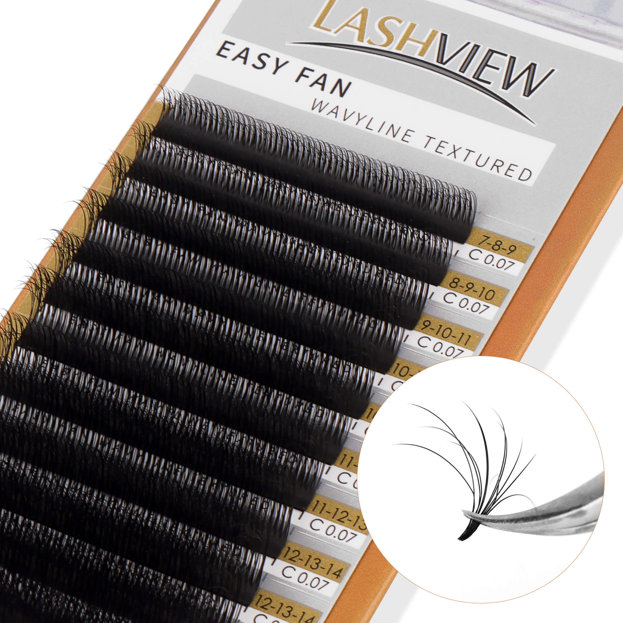 Easy Fan Wavyline Textured Eyelash Extensions 0.05mm