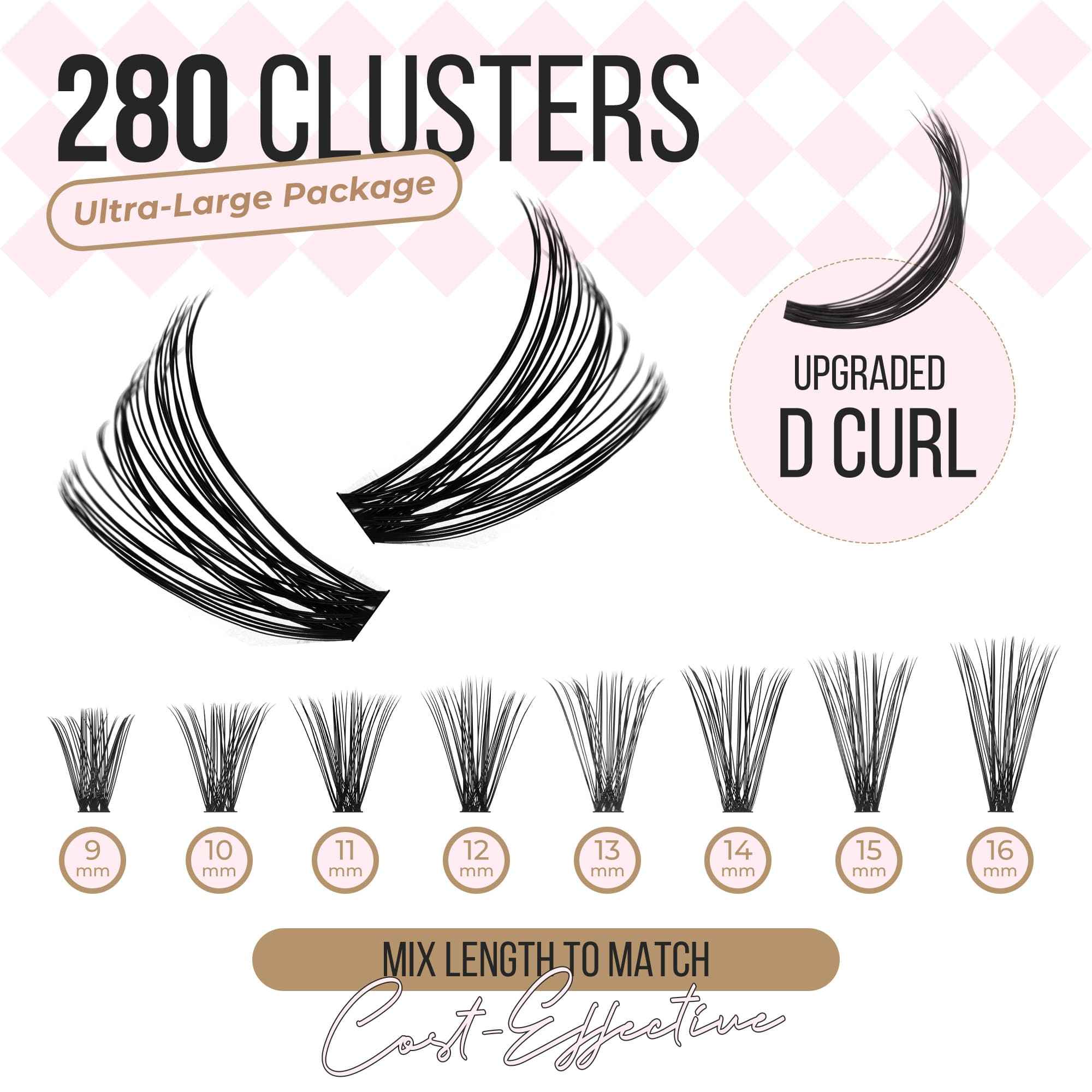 Lashview Fluffy DIY Cluster lashes with Bond&Seal