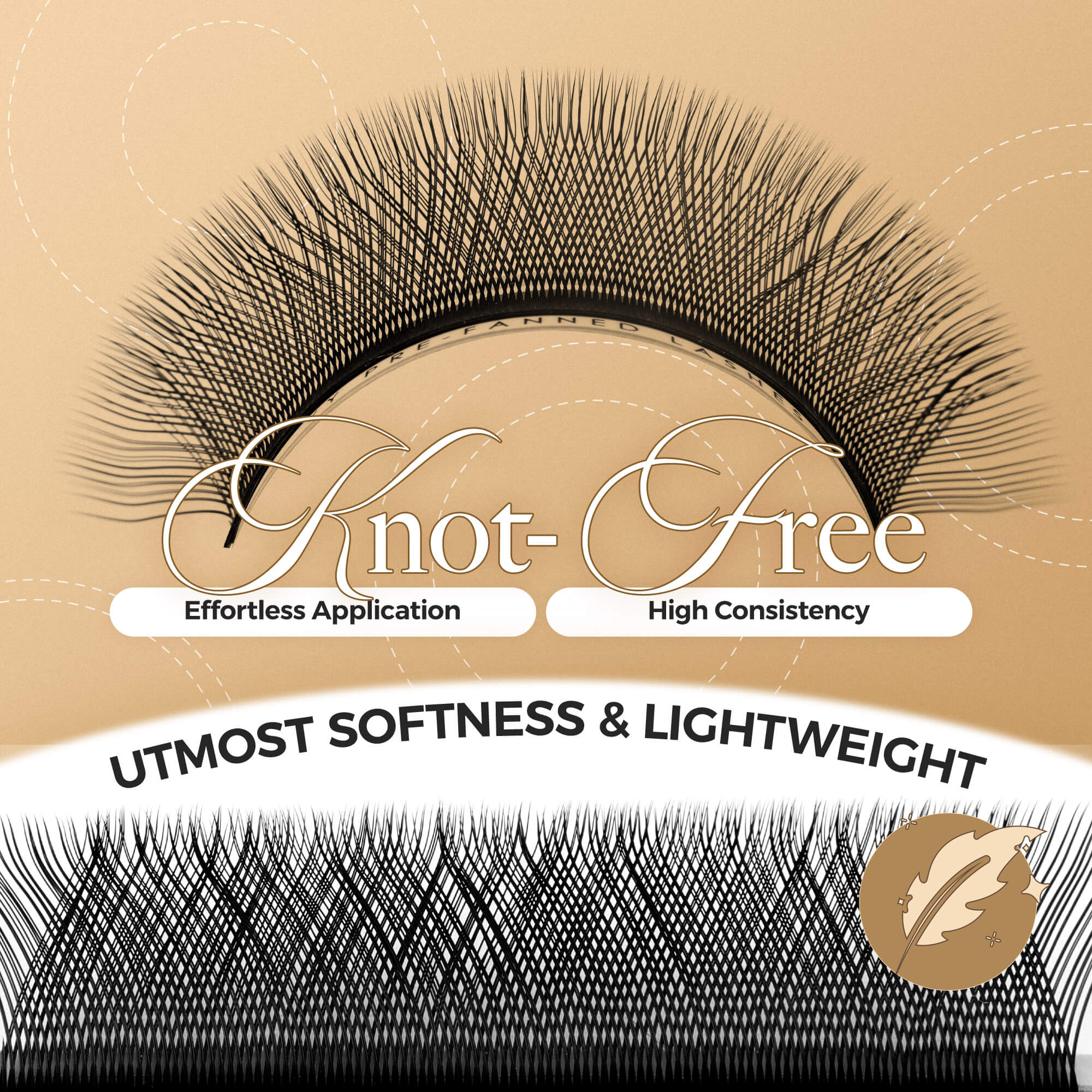 Pre-Fanned Eyelash Extensions 0.05mm (YY)