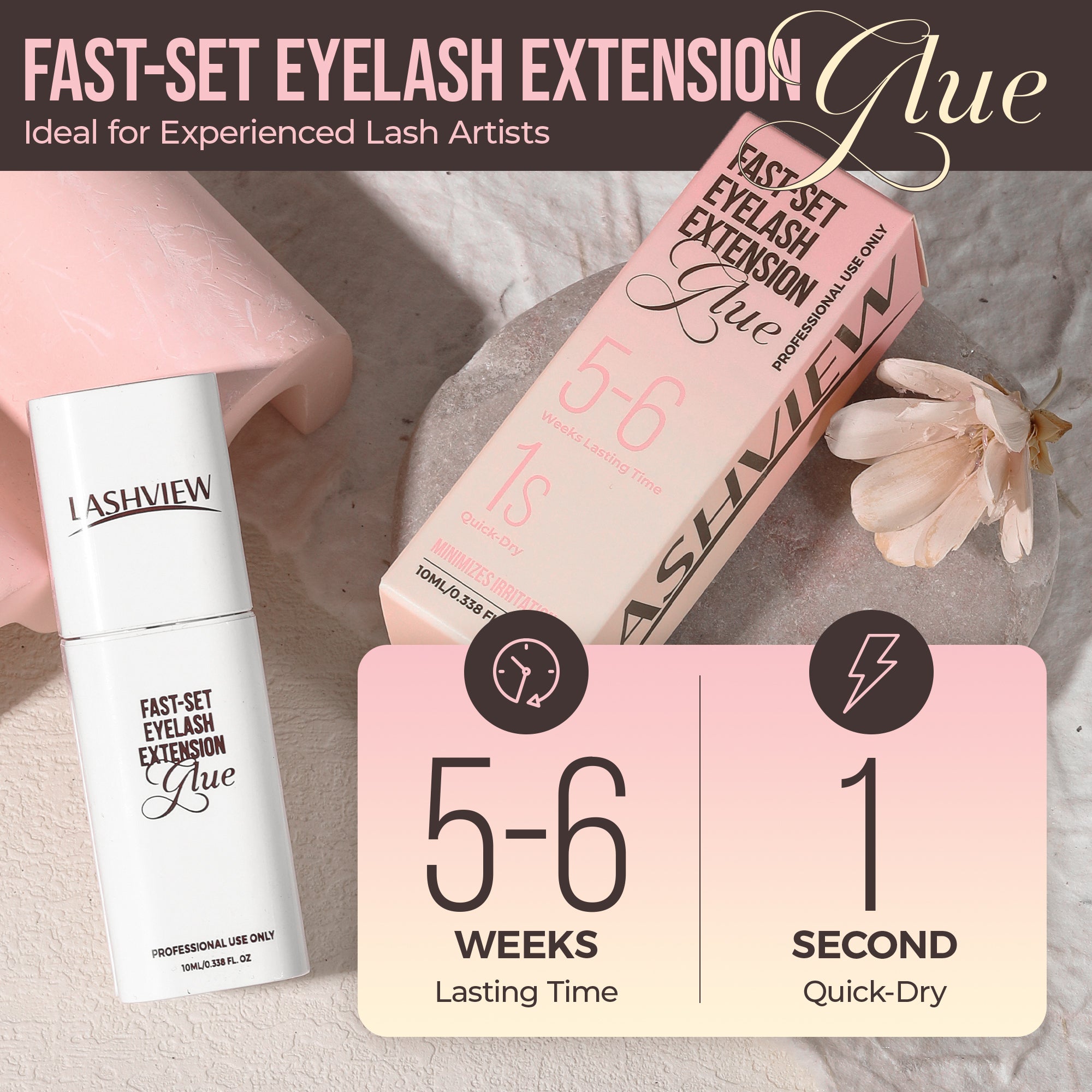 FAST-SET EYELASH EXTENSION GLUE