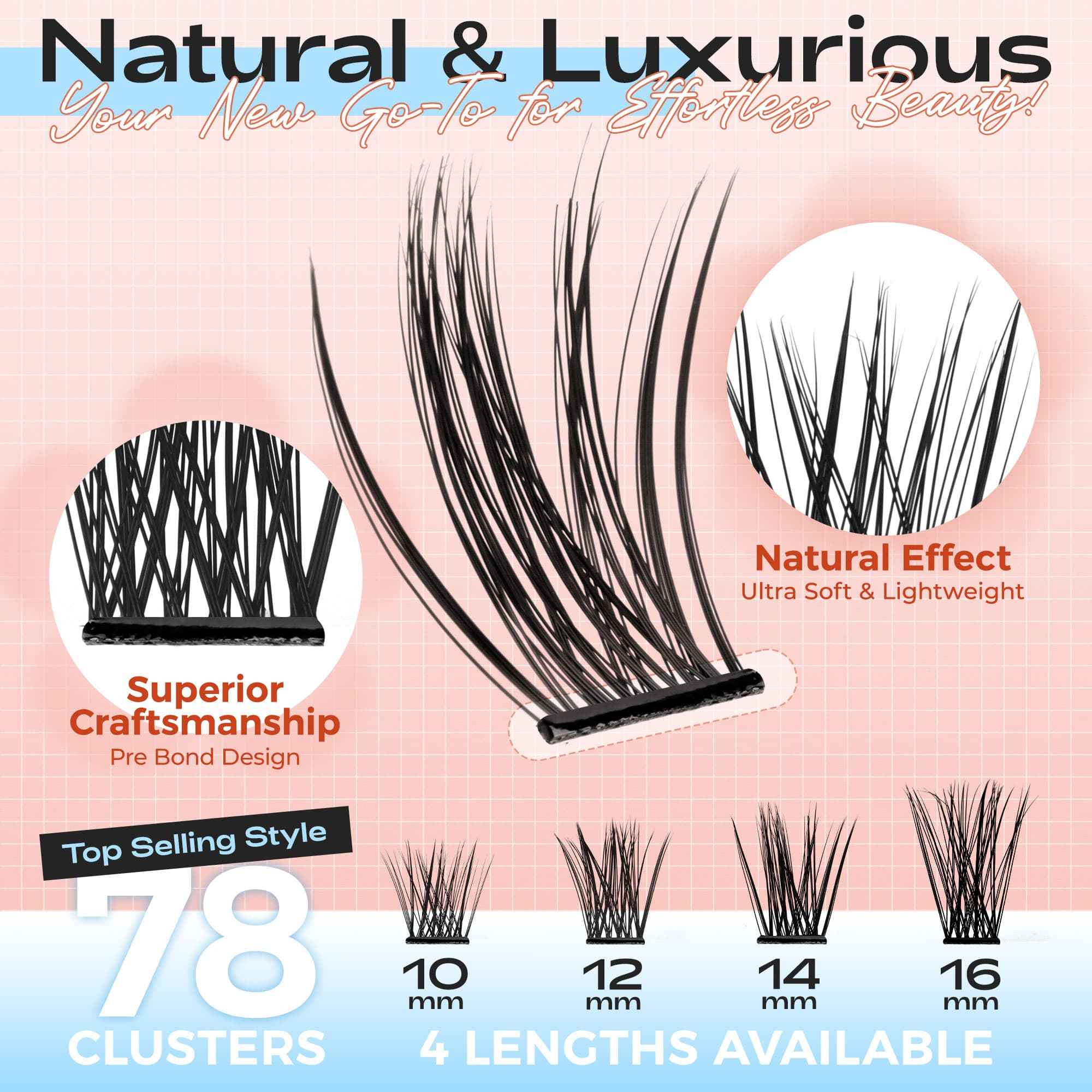 Petal Adhesive-Free Lash Clusters