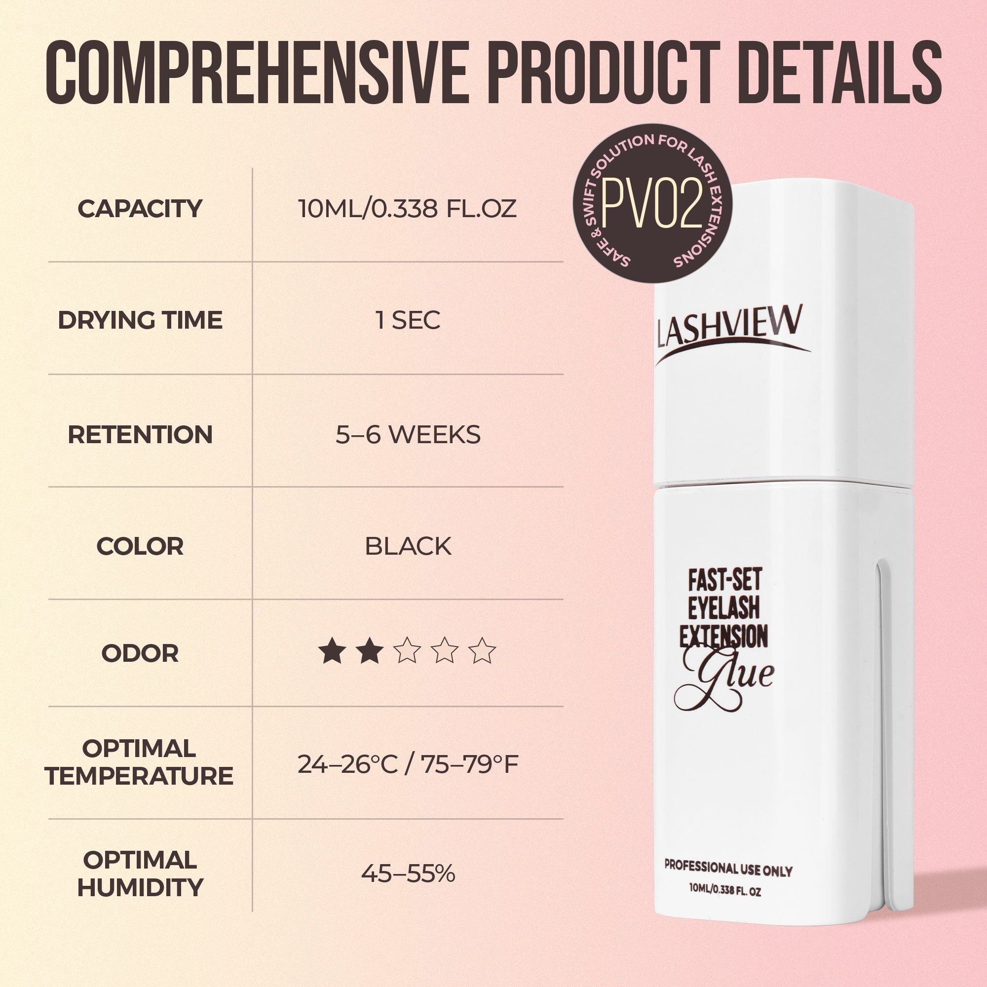 FAST-SET EYELASH EXTENSION GLUE