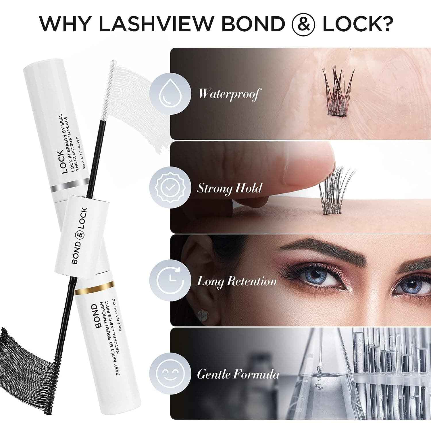 Lashview Fluffy DIY Cluster lashes with Bond&Seal
