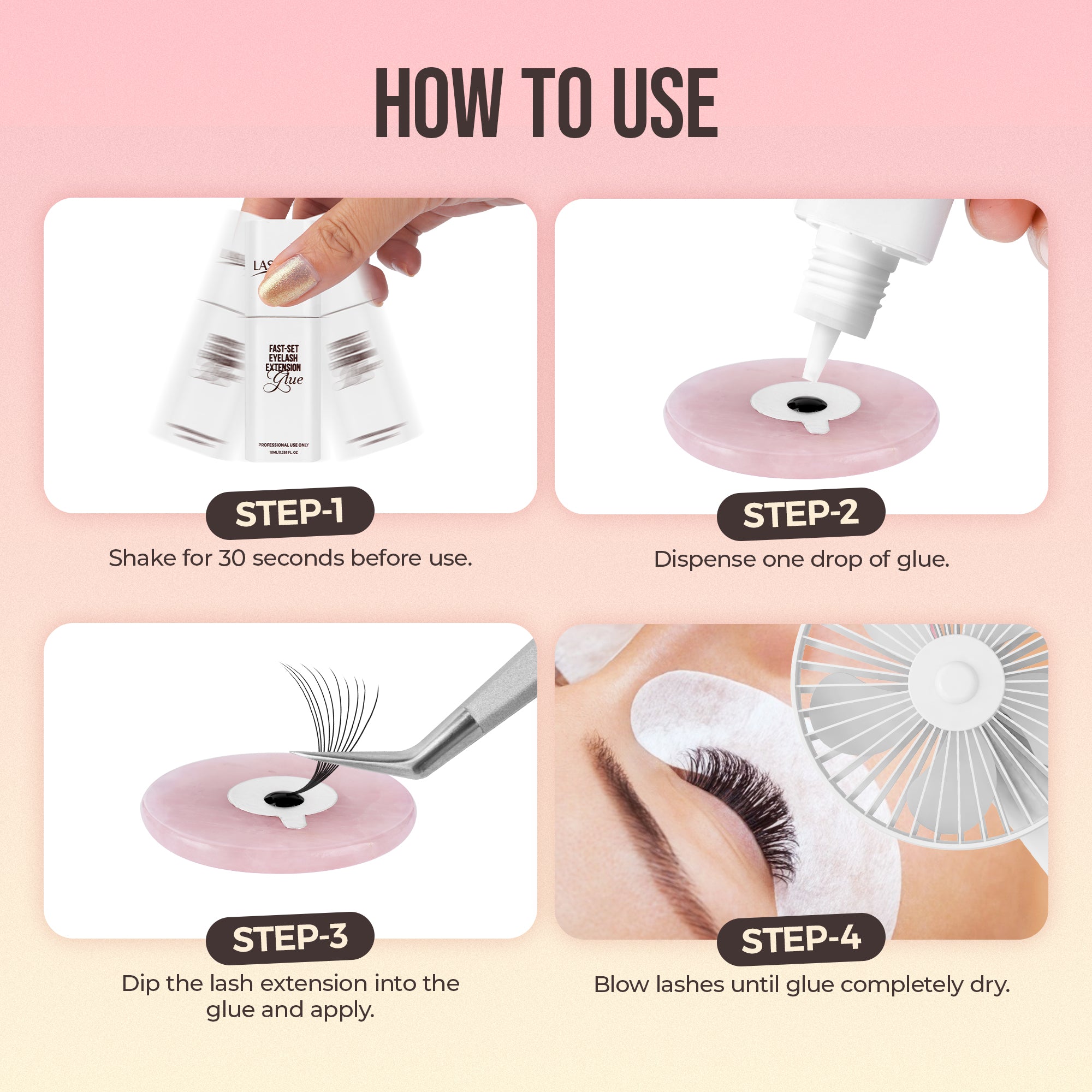 FAST-SET EYELASH EXTENSION GLUE