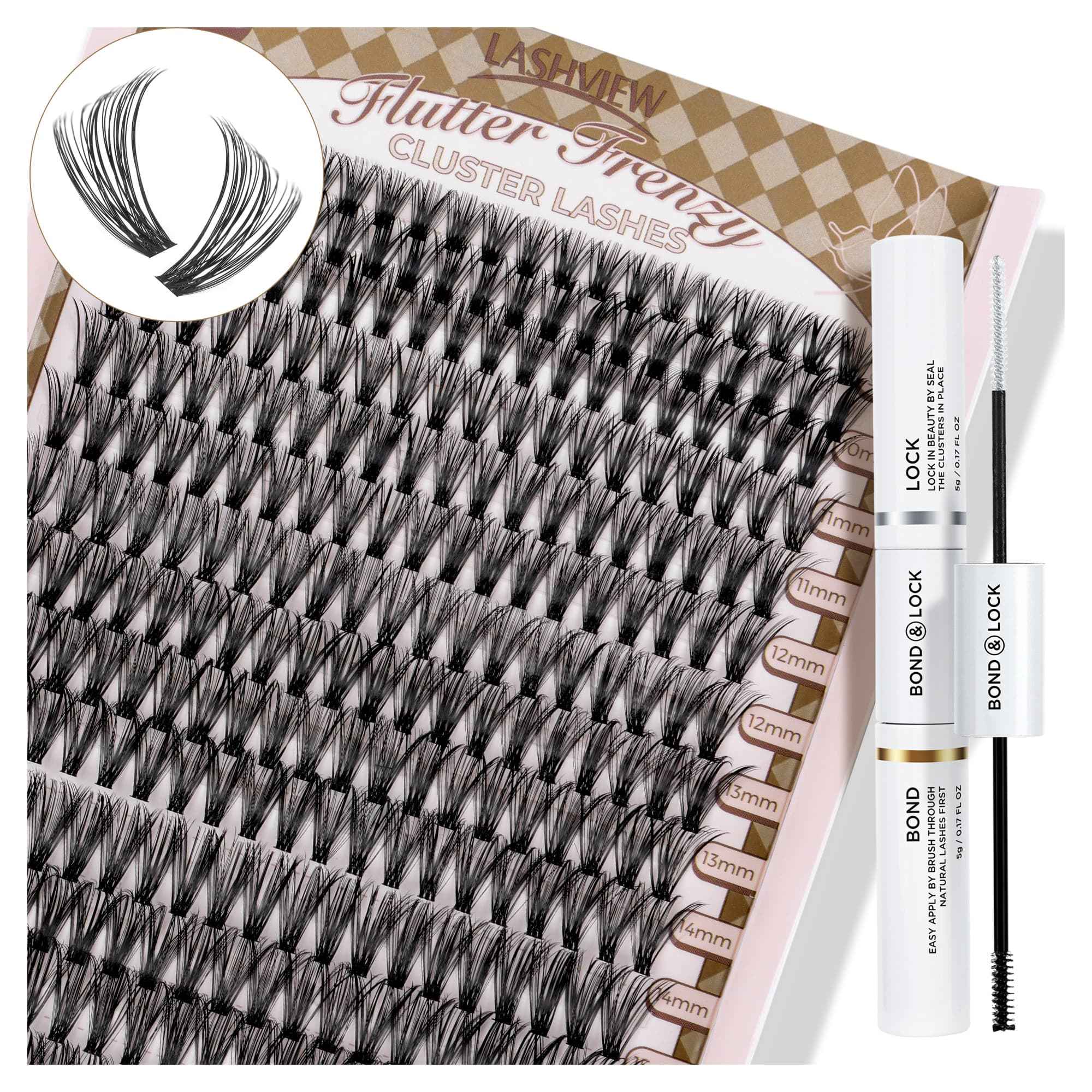 Lashview Fluffy DIY Cluster lashes with Bond&Seal