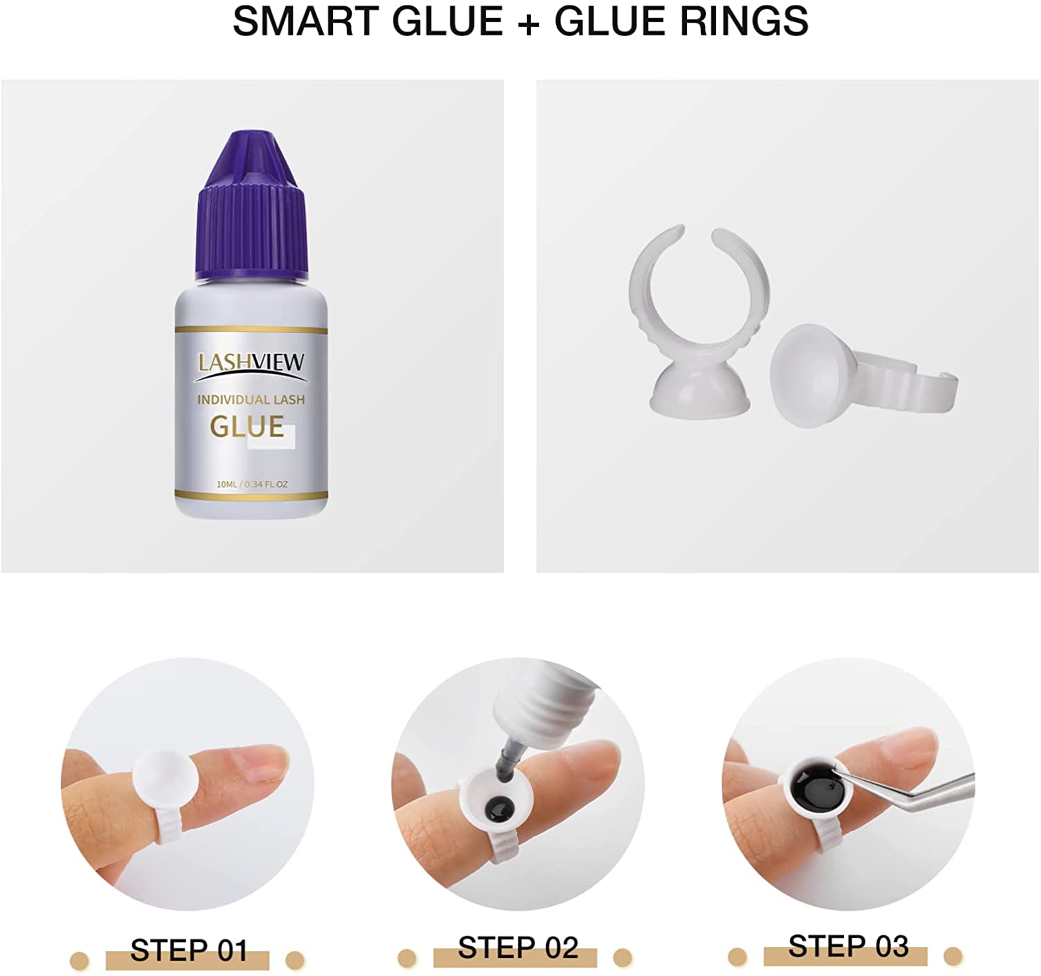 Eyelash Extension Starter Kit with Removable Eyelids-加密睫毛