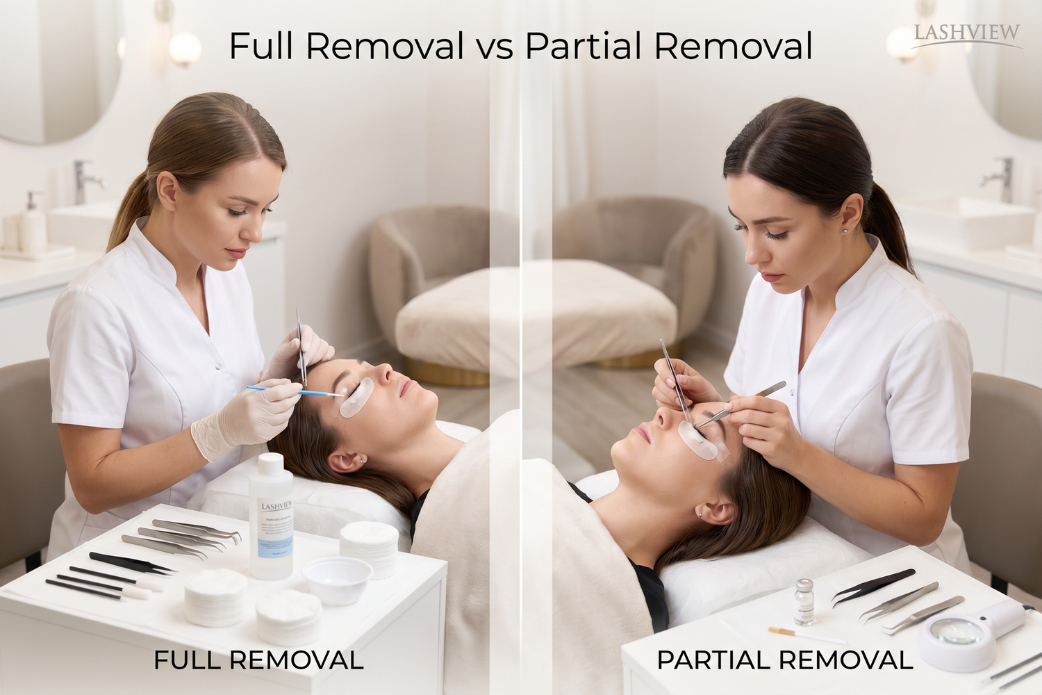 Full Removal vs Partial Removal: When Lash Techs Should Choose Each