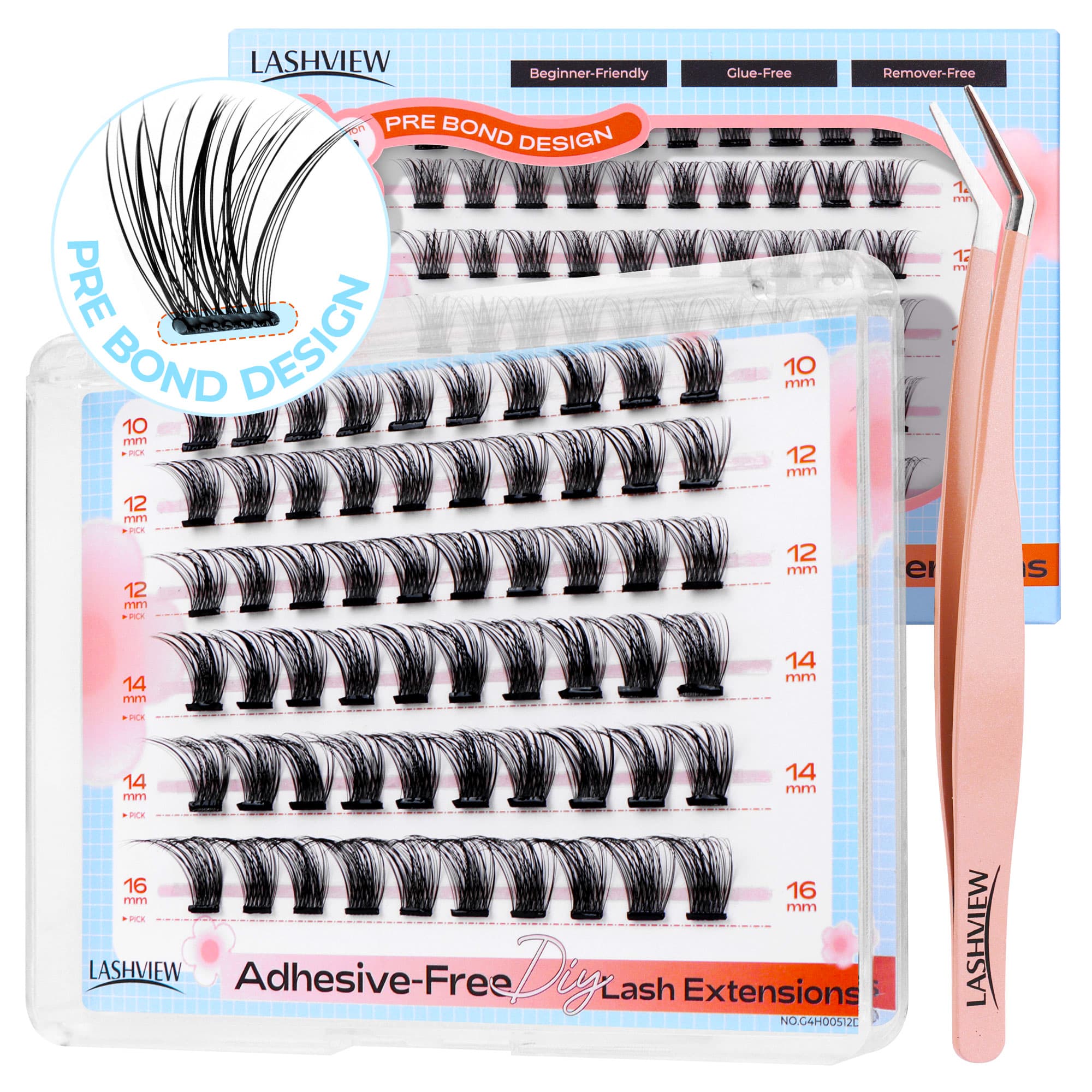 Haze Adhesive-Free Lash Clusters