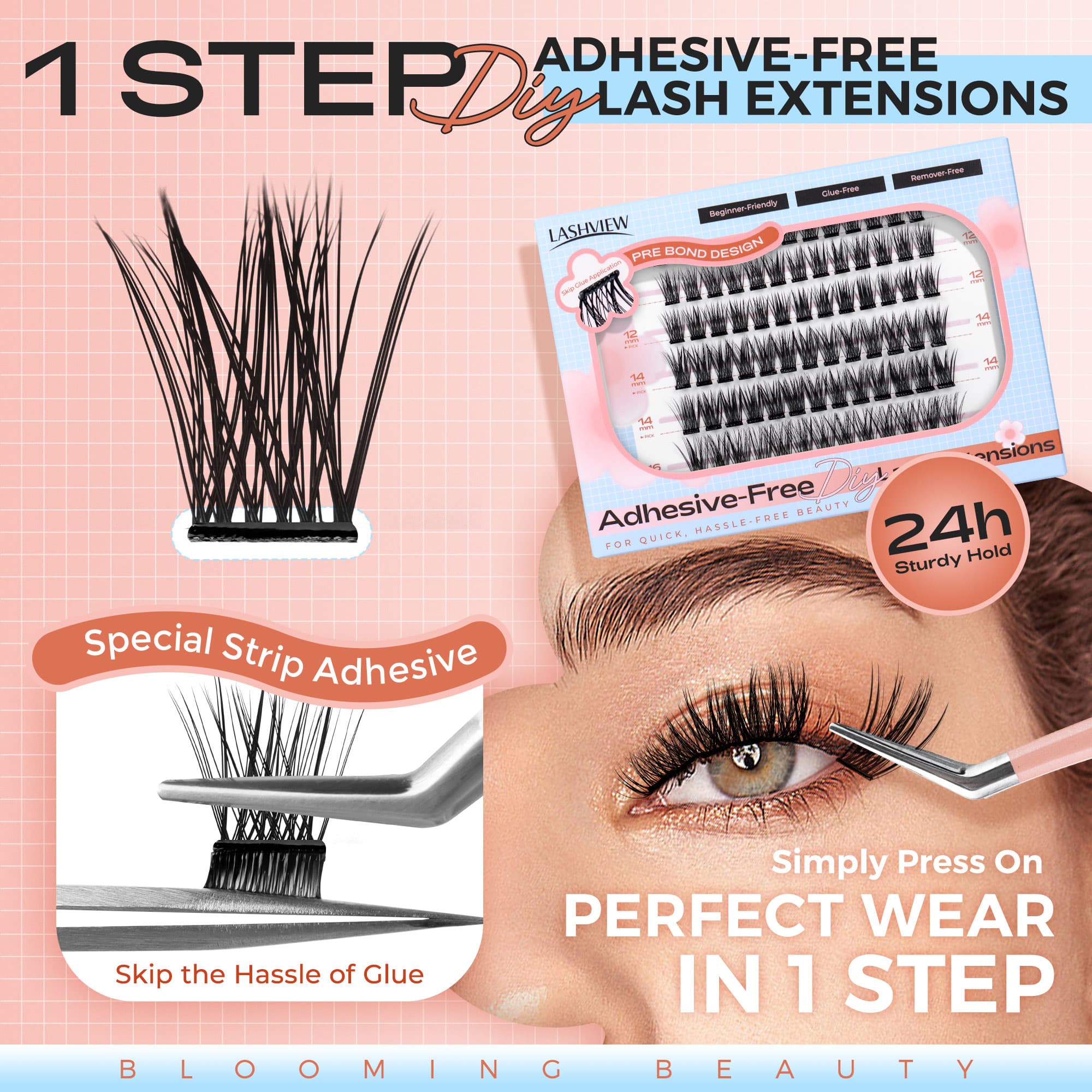 Petal Adhesive-Free Lash Clusters