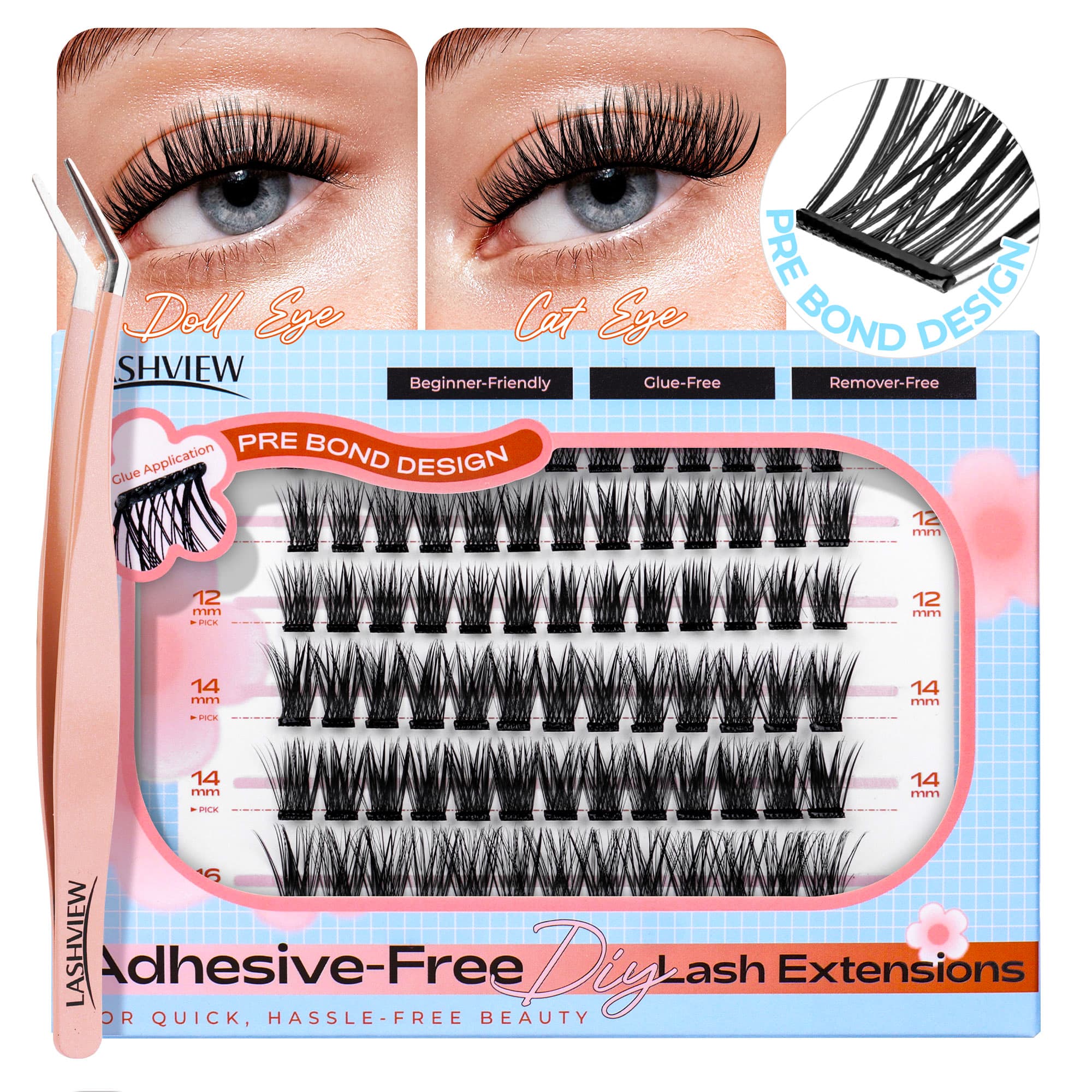 Petal Adhesive-Free Lash Clusters