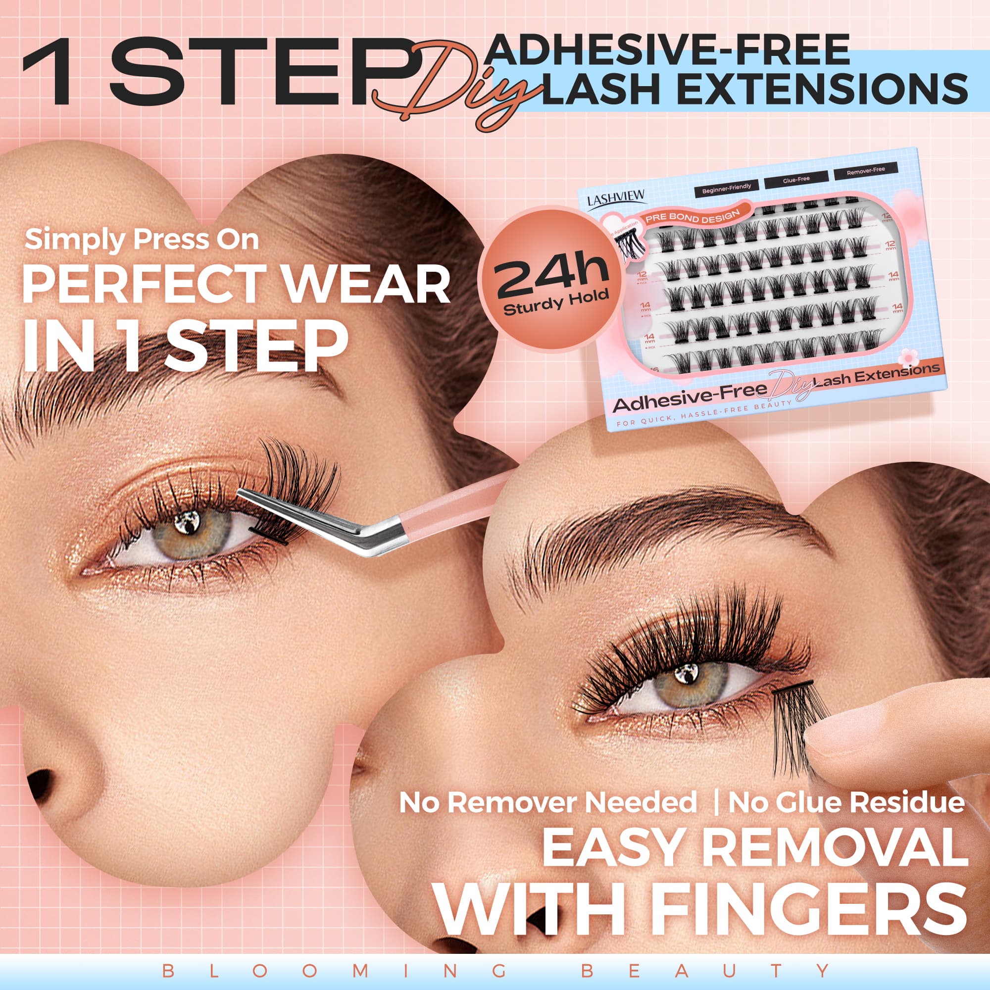 Haze Adhesive-Free Lash Clusters